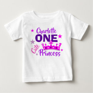 Princess 1st Birthday Girls Cute Personalized Baby T-Shirt