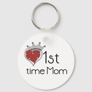 Princess 1st Time Mom - Customized Keychain
