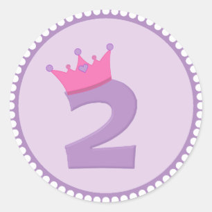 Princess 2 with Crown Classic Round Sticker