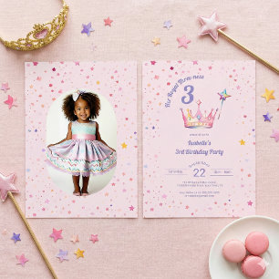 Princess  3rd Birthday Her Royal Threeness Photo Invitation