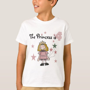 Princess 4th Birthday Tshirts and Gifts