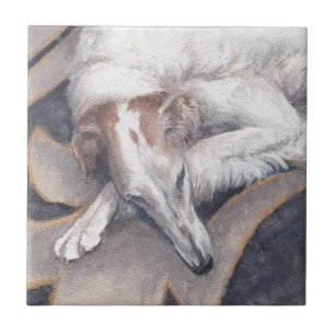 Princess Alia Borzoi Dog Art Tile
