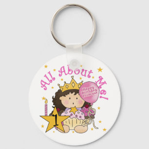 Princess All About Me 1st Birthday Tshirts Keychain