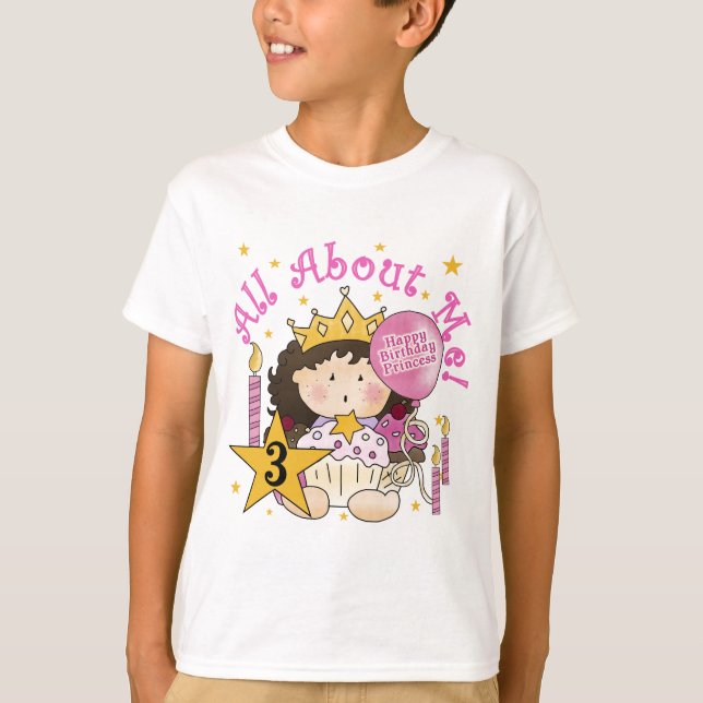 Princess All About Me 3e Anniversaire Tshirts (Devant)