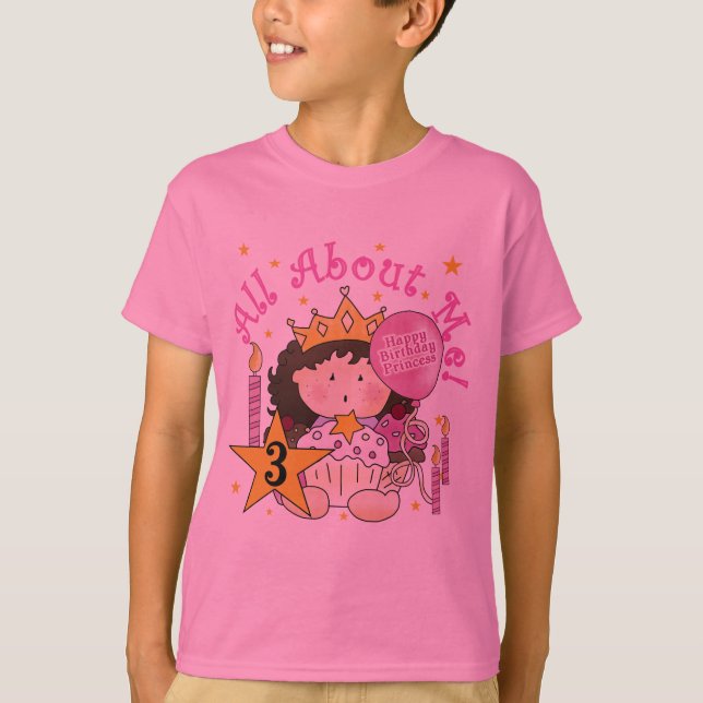 Princess All About Me 3rd Birthday Tshirts (Front)