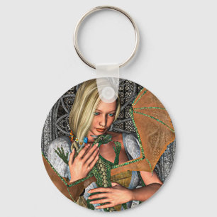 Princess and Dragon Keychain