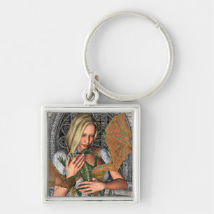 Princess and Dragon Keychain