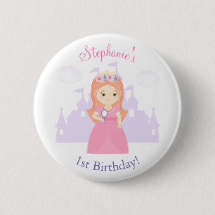 Princess and Her Magical Mirror 2 Inch Round Button
