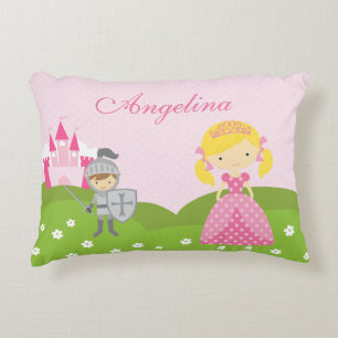 Princess and Knight pillow, personalized Decorative Pillow