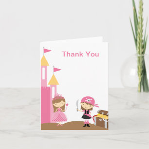 Princess and Pink Pirate Note Cards