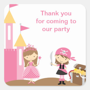 Princess and Pink Pirate Stickers