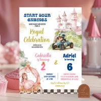 Princess and Racing Car Boy Girl Joint Birthday