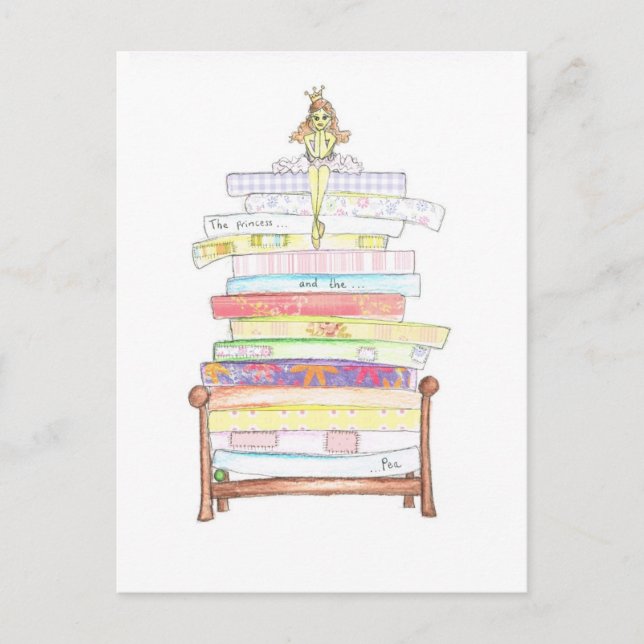 princess and the pea postcard (Front)