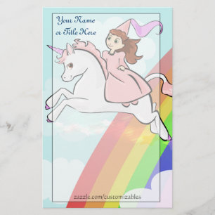 Princess and Unicorn Stationery