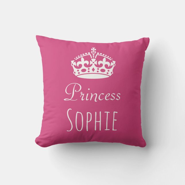 Princess (Any name) Personalized Crown Cushion (Front)