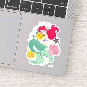 Princess Ariel Holding Flounder Illustration