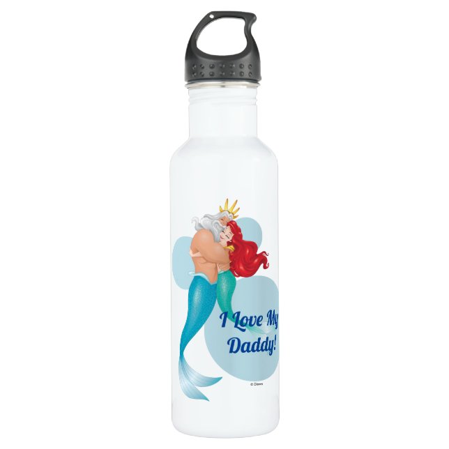 Princess Ariel & King Triton Hug 710 Ml Water Bottle (Front)