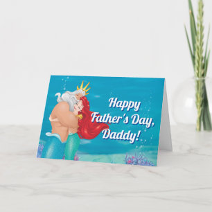 Princess Ariel & King Triton Hug Card