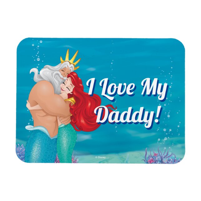Princess Ariel & King Triton Hug Magnet (Horizontal)