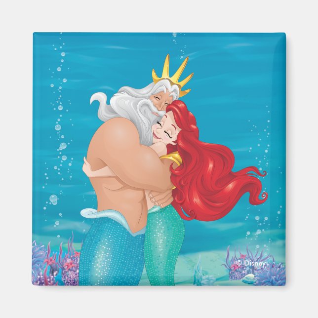 Princess Ariel & King Triton Hug Magnet (Front)