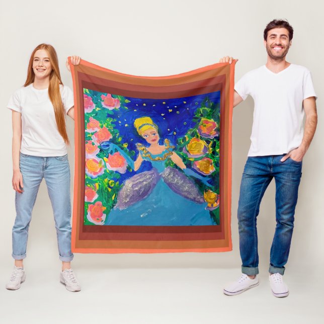 Princess "Art by Kids" Fleece Blanket (In Situ)