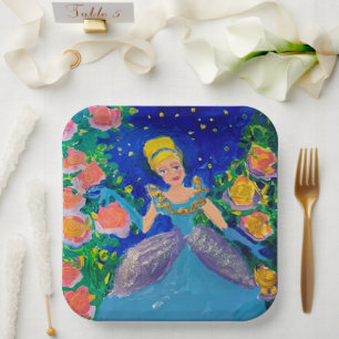 Princess "Art by Kids" Paper Plate