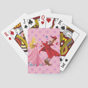 Princess Aurora and Forest Animals Playing Cards