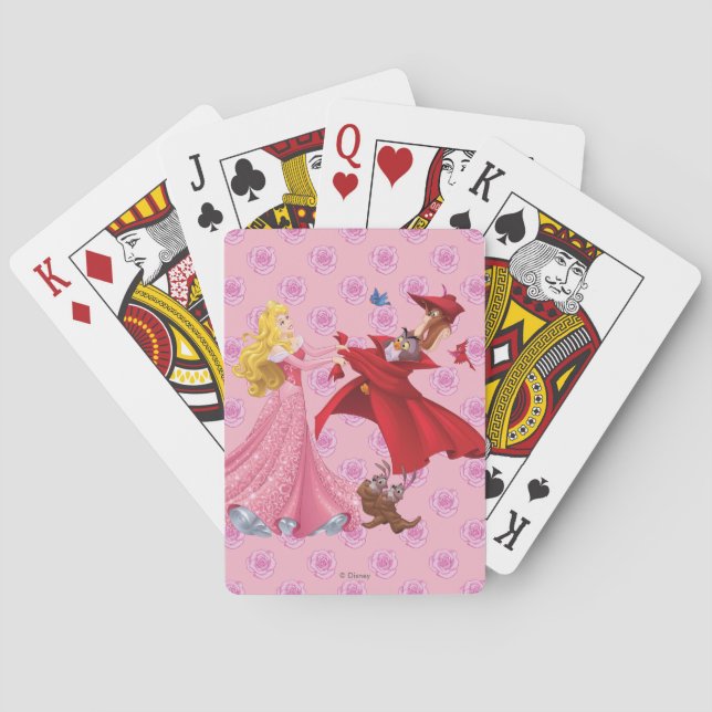 Princess Aurora and Forest Animals Playing Cards (Back)