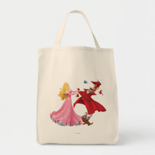 Princess Aurora and Forest Animals Tote Bag