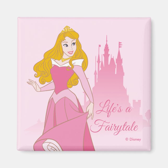 Princess Aurora & Castle Graphic Magnet (Front)