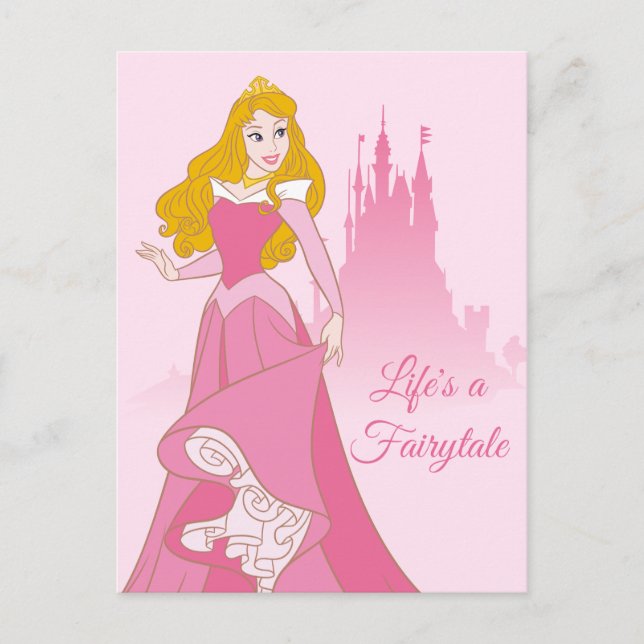Princess Aurora & Castle Graphic Postcard (Front)