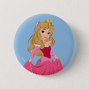 Princess Aurora Pretty in Pink 2 Inch Round Button