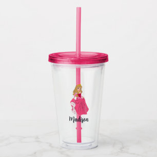 Princess Aurora Pretty in Pink Acrylic Tumbler