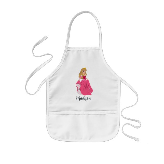 Princess Aurora Pretty in Pink Kids Apron (Front)
