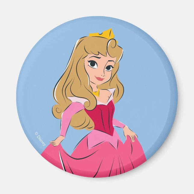 Princess Aurora Pretty in Pink Magnet (Front)