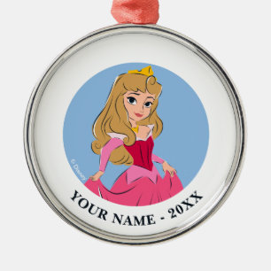 Princess Aurora Pretty in Pink Metal Ornament