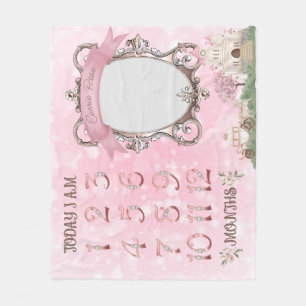 Princess Baby Fleece Blanket for monthly photos