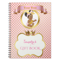Princess Baby Girl Big Bow Pink Gold Gift Guest