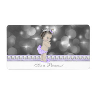 Princess Baby shower  d'eau Étiquettes