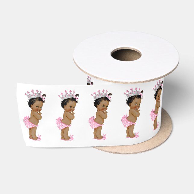 Princess Baby Shower Ethnic Princess Baby Girl Satin Ribbon (Spool)