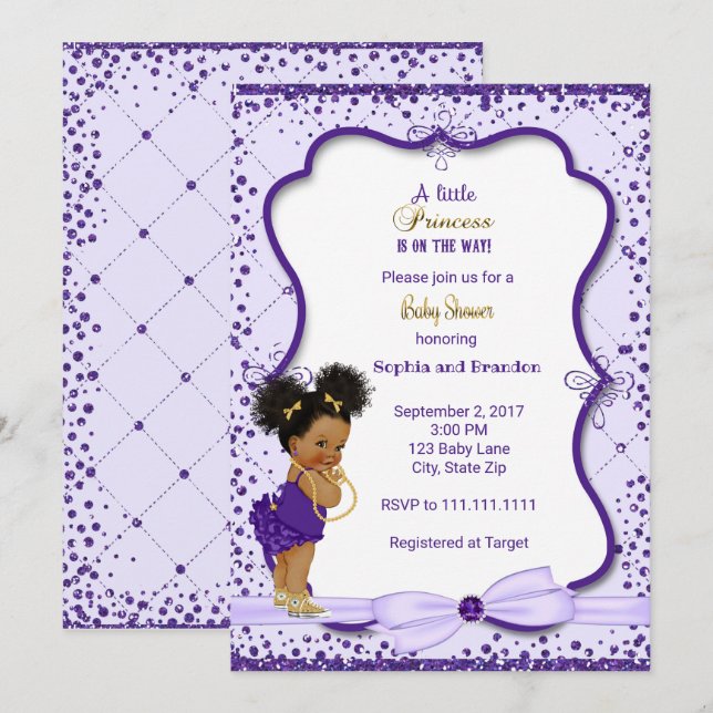 Princess Baby Shower invitation (Front/Back)