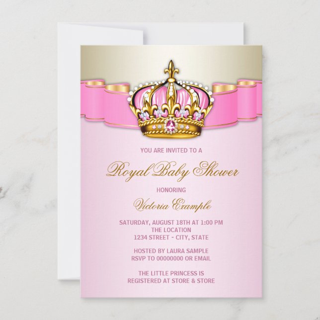 Princess Baby Shower Invitation (Front)