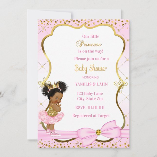 Princess Baby Shower invitation (Front)