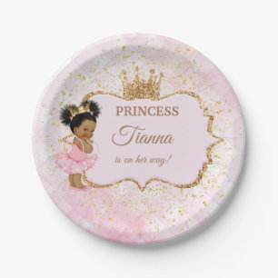 Princess baby shower plates