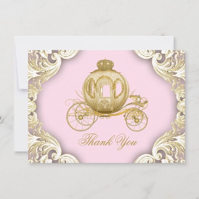 Princess Baby Shower Thank You Cards (Front)