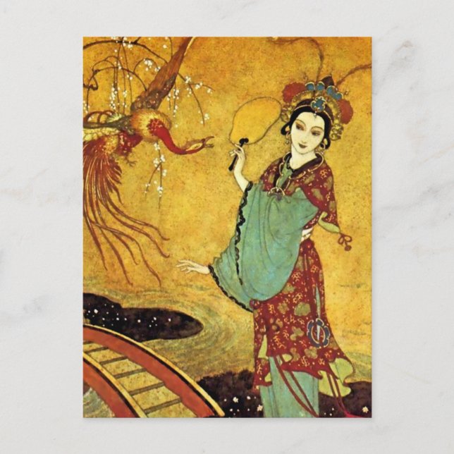 “Princess Badoura” by Edmund Dulac Postcard (Front)