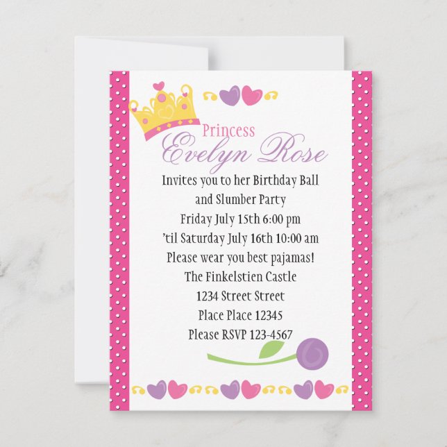 Princess Ball Invitation (Front)
