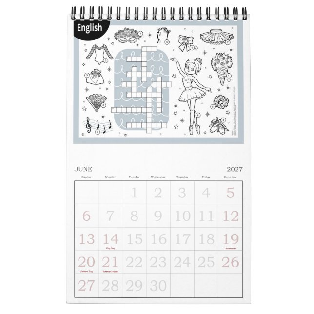 Princess Ballerina Calendar (Jun 2027)