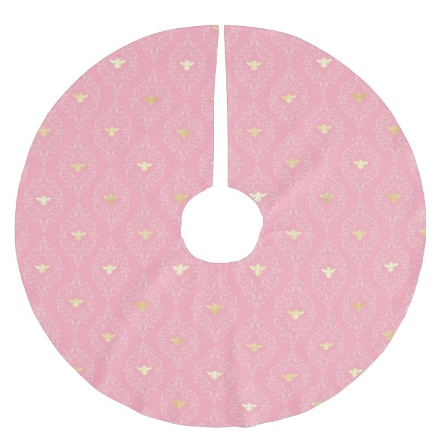 Princess Bee Series Design #3   Brushed Polyester Tree Skirt (Front)