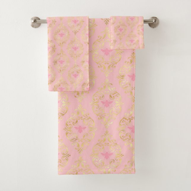 Princess Bee Series Design #5   Bath Towel Set (Insitu)